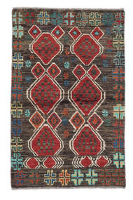 88X138 Moroccan Berber - Afghanistan Teppich Echter Moderner Handgeknüpfter Schwarz/Dunkelrot (Wolle, Afghanistan)