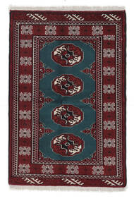 83X126 Turkaman Teppich Teppich Orientalischer Schwarz/Braun (Wolle, Persien/Iran)