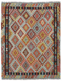 Kelim Afghan Old Stil Teppich 154X195 Echter Orientalischer Handgewebter Dunkelbraun/Dunkelgrau (Wolle, Afghanistan)