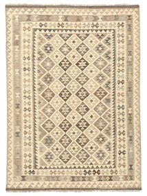  Kelim Afghan Old Style Teppich 176X244 Echter Orientalischer Handgewebter Dunkelgrau/Weiß/Creme (Wolle, Afghanistan)