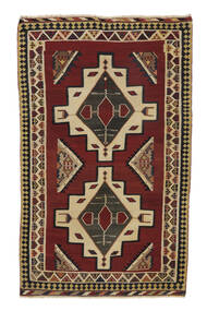  Kelim Vintage Teppich 148X235 Echter Orientalischer Handgewebter Schwarz/Braun (Wolle, )