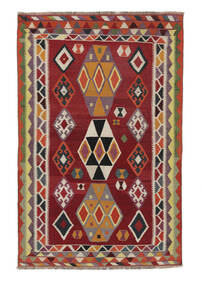  Kelim Vintage Teppich 163X253 Echter Orientalischer Handgewebter Dunkelrot/Braun (Wolle, )