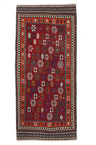  Kelim Vintage Teppich 126X274 Echter Orientalischer Handgewebter Läufer Schwartz (Wolle, Persien/Iran)