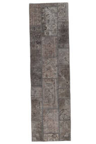 72X257 Patchwork - Persien/Iran Teppich Echter Moderner Handgeknüpfter Läufer Braun/Schwarz (Wolle, Persien/Iran)