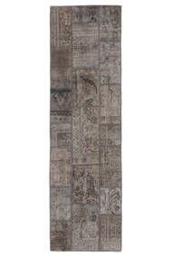 74X257 Patchwork Teppich Moderner Läufer Braun/Schwarz (Wolle, Persien/Iran)