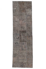 73X253 Patchwork Teppich Moderner Läufer Braun/Schwarz (Wolle, Persien/Iran)