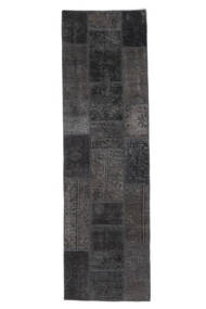 75X257 Patchwork - Persien/Iran Teppich Echter Moderner Handgeknüpfter Läufer Schwarz (Wolle, Persien/Iran)