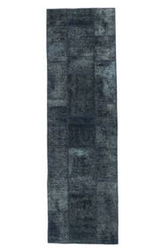  Patchwork - Persien/Iran Teppich 75X255 Echter Moderner Handgeknüpfter Läufer Schwarz (Wolle, )