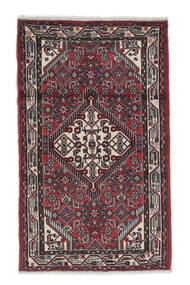  77X128 Asadabad Teppich Teppich Schwarz/Dunkelrot Persien/Iran 