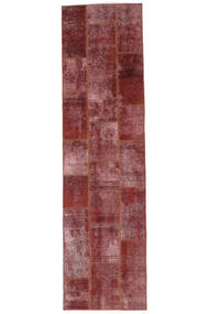 Handgeknüpfter Patchwork - Persien/Iran 81X311 Persischer Wollteppich Dunkelrot Klein Teppich 