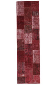 Patchwork - Persien/Iran Teppich 83X303 Läufer Dunkelrot/Schwarz (Wolle, Persien/Iran)