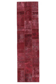 Handgeknüpfter Patchwork - Persien/Iran 83X310 Vintage Persischer Wollteppich Dunkelrot Klein Teppich 