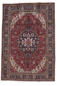  Täbriz Teppich 203X295 Echter Orientalischer Handgeknüpfter Dunkelbraun/Schwartz (Wolle, Persien/Iran)