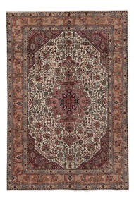  Täbriz Teppich 197X292 Echter Orientalischer Handgeknüpfter Dunkelbraun/Schwartz (Wolle, Persien/Iran)