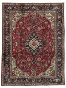Täbriz Teppich Teppich 260X340 Schwarz/Braun Großer (Wolle, Persien/Iran)