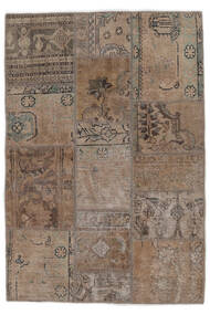  Patchwork - Persien/Iran Teppich 105X153 Echter Moderner Handgeknüpfter Dunkelbraun (Wolle, Persien/Iran)