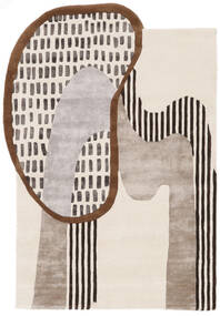  Elephant - Off-Weiß Teppich 160X230 Moderner Dunkel Beige/Dunkelbraun ( Indien)