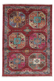 94X122 Shabargan Teppich Teppich Orientalischer Dunkelrot/Schwarz (Wolle, Afghanistan)