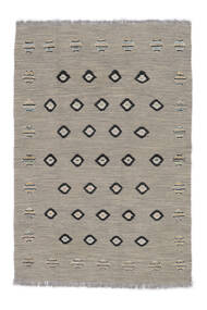  Kelim Nimbaft Teppich 104X150 Echter Moderner Handgewebter Dunkelgrau (Wolle, Afghanistan)