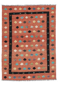  Kelim Nimbaft Teppich 151X198 Echter Moderner Handgewebter Rost/Rot/Dunkelrot (Wolle, Afghanistan)