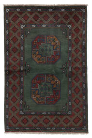  Afghan Teppich 100X152 Echter Orientalischer Handgeknüpfter Schwartz/Weiß/Creme (Wolle, Afghanistan)