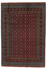  Orientalischer Afghan Fine Teppich Teppich 199X289 Schwarz/Dunkelrot (Wolle, Afghanistan)
