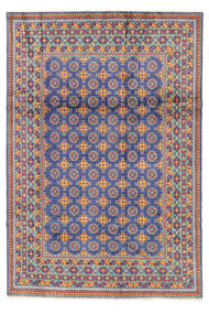  Afghan Teppich 200X293 Echter Orientalischer Handgeknüpfter Dunkelblau/Dunkelrot (Wolle, Afghanistan)