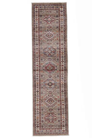  Kazak Ariana Teppich 81X305 Echter Orientalischer Handgeknüpfter Läufer Dunkelbraun (Wolle, Afghanistan)