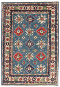  Kazak Teppich 187X267 Echter Orientalischer Handgeknüpfter Dunkelblau/Dunkelbraun (Wolle, Afghanistan)