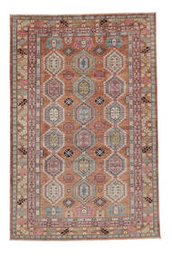 206X314 Kazak Ariana Teppich Teppich Orientalischer Braun/Dunkelgrau (Wolle, Afghanistan)