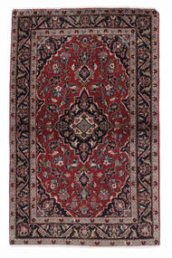  Keshan Teppich 99X158 Echter Orientalischer Handgeknüpfter Schwartz/Dunkelbraun (Wolle, Persien/Iran)