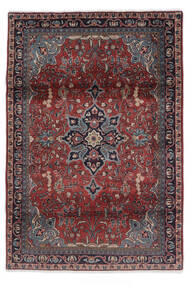  Sarough Teppich 107X157 Echter Orientalischer Handgeknüpfter Schwartz/Dunkelbraun (Wolle, Persien/Iran)