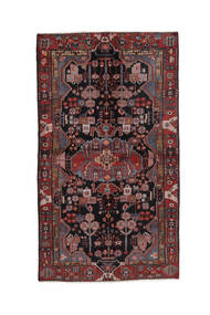  133X234 Nahavand Teppich Teppich Schwarz/Dunkelrot Persien/Iran 
