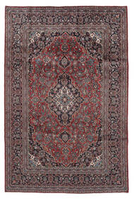  197X293 Maschad Teppich Teppich Schwarz/Dunkelrot Persien/Iran 