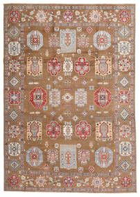  Kazak Teppich 245X348 Echter Orientalischer Handgeknüpfter Braun/Dunkelbraun (Wolle, Afghanistan)