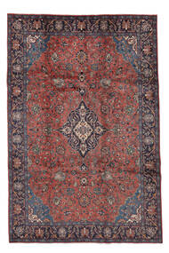 220X336 Mahal Teppich Teppich Echter Orientalischer Handgeknüpfter Dunkelrot/Schwarz (Wolle, Persien/Iran)