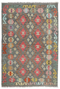  Kelim Afghan Old Style Teppich 125X179 Echter Orientalischer Handgewebter Dunkelbraun/Schwartz (Wolle, Afghanistan)