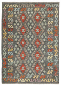  Kelim Afghan Old Style Teppich 121X167 Echter Orientalischer Handgewebter Schwartz/Dunkelbraun (Wolle, Afghanistan)