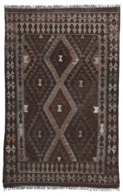  Kelim Afghan Old Style Teppich 120X180 Echter Orientalischer Handgewebter Schwartz/Dunkelbraun (Wolle, Afghanistan)