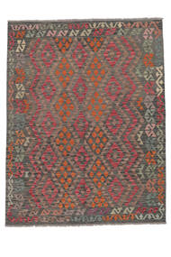  Kelim Afghan Old Style Teppich 157X202 Echter Orientalischer Handgewebter Weiß/Creme/Dunkelrot (Wolle, Afghanistan)