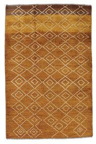  Moroccan Berber - Afghanistan Teppich 122X188 Echter Moderner Handgeknüpfter Braun/Orange (Wolle, )