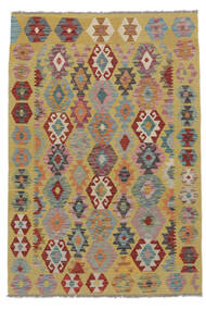  Kelim Afghan Old Style Teppich 127X181 Echter Orientalischer Handgewebter Braun/Dunkelbraun (Wolle, Afghanistan)
