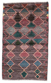 84X139 Moroccan Berber - Afghanistan Teppich Echter Moderner Handgeknüpfter Dunkelrot/Schwarz (Wolle, Afghanistan)