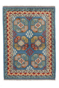  Afghan Teppich 105X147 Echter Orientalischer Handgeknüpfter Weiß/Creme/Dunkelblau (Wolle, Afghanistan)
