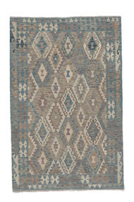  Kelim Afghan Old Style Teppich 129X194 Echter Orientalischer Handgewebter Schwartz/Weiß/Creme/Dunkelgrau (Wolle, Afghanistan)