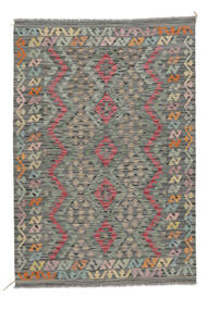  Kelim Afghan Old Style Teppich 127X185 Echter Orientalischer Handgewebter Schwartz/Weiß/Creme (Wolle, Afghanistan)