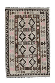  Kelim Afghan Old Style Teppich 120X180 Echter Orientalischer Handgewebter Weiß/Creme/Dunkelgrau (Wolle, Afghanistan)