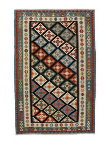  Kelim Fars Teppich 207X317 Echter Orientalischer Handgewebter Weiß/Creme/Schwartz (Wolle, Persien/Iran)