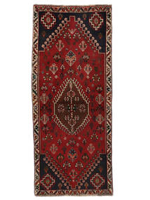  Shiraz Teppich 81X194 Echter Orientalischer Handgeknüpfter Läufer Weiß/Creme/Schwartz (Wolle, Persien/Iran)
