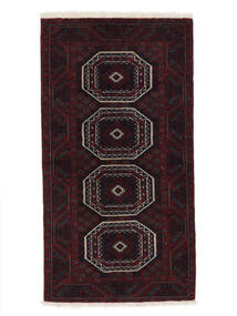  Belutsch Teppich 100X195 Echter Orientalischer Handgeknüpfter Schwarz (Wolle, )